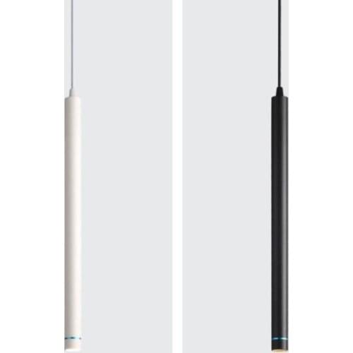 Dimmable LED Pendant Lamp Long Tube Lamp Island Dining Room Shop Bar Decoration Cylinder Pipe Pendant Lights Cord Pendant Lamps