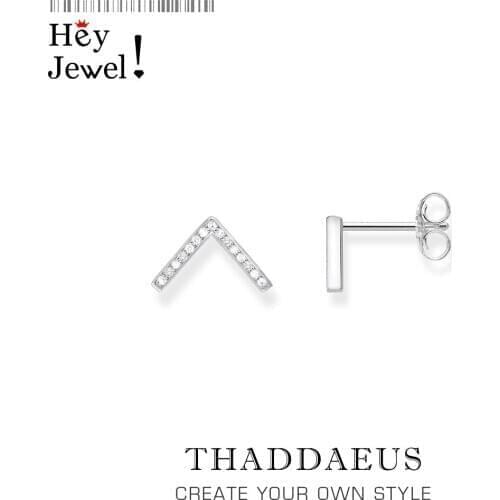 Stud Earrings V Minimalism Europe Subtle Elegance Fashion Classic Jewerly For Women,2020 Spring Gift In 925 Sterling Silver