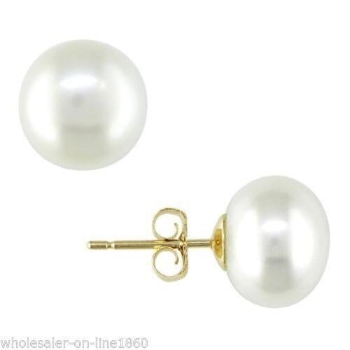 11-12mm natural south sea white pearl earrings 14