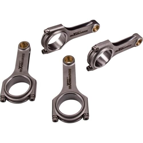 4 Pieces 144mm Connecting Rods For Audi VW Golf for Gti 1.8T 225 2.0 16V 20V ARP 2000 Bolt 600+HP Pleuel Bielle Crank Piston Pin