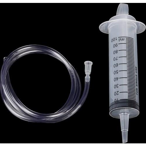 1pcs 100ml Large Capacity Syringe Reusable Pump Measuring With 1m Tube Feeding Ink