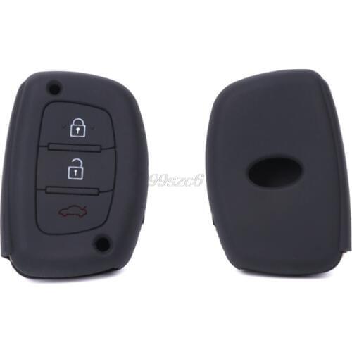 Silicone Car Key Case Cover 3 Buttons For Hyundai IX25 IX35 Creta June DropShip Dropshipping