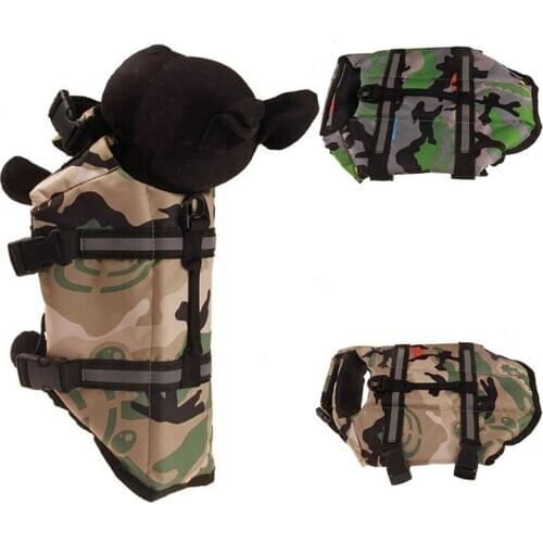 Dog Life Vest Summer Printed Pet Life Jacket Dog Safety Clothes Dogs Swimwear Pets Safety Swimming Suit S-XL