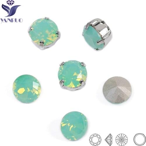 1357 Brilliant Cut Pacific Opal Glass Sewing Crystal Rhinestones Sew on Stones Pointback Rhinestones For Dresses