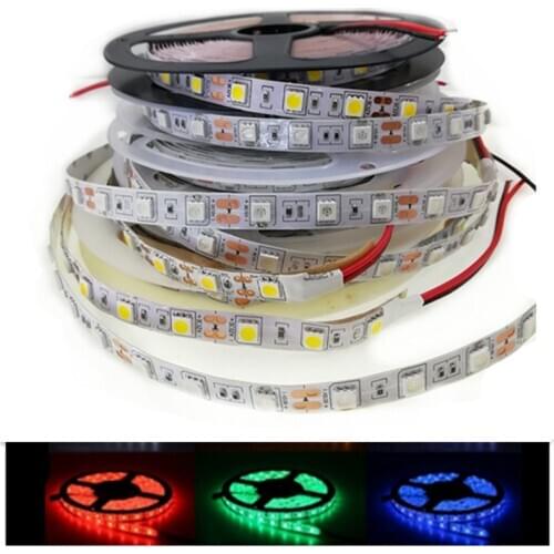 5V 12V 24V RGB LED Strip Light Waterproof 5050 5M Flexible RGB Led Strip Light 5 12 24 V Tape Led Strip lamp Tv Backlight Ribbon
