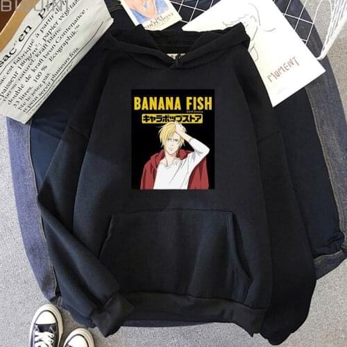 2021 Anime Cartoon Banana Fish Long Sleeve Hoodie Sweatshirt Men / Women Pullovers Sportswear Hip Hop Casual Clothing 300
