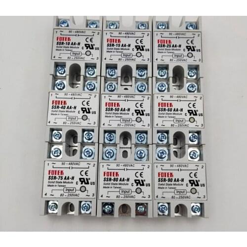 Solid State Relay SSR-10AA-H 15AA-H 25AA-H SSR-40AA-H 50AA-H 60AA-H 75AA-H 80AA-H 90AA-H AC TO AC Resistance Regulator