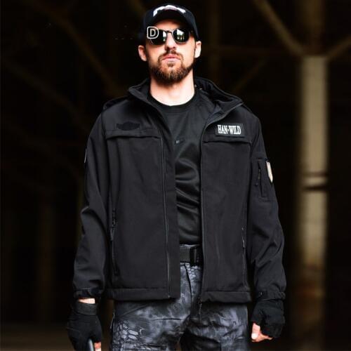Outdoor Hiking Waterproof Jacket Men Winter Climbing Sports Warm Soft Shell Fleece Hooded Coat Military Clothes Tactical Jackets
