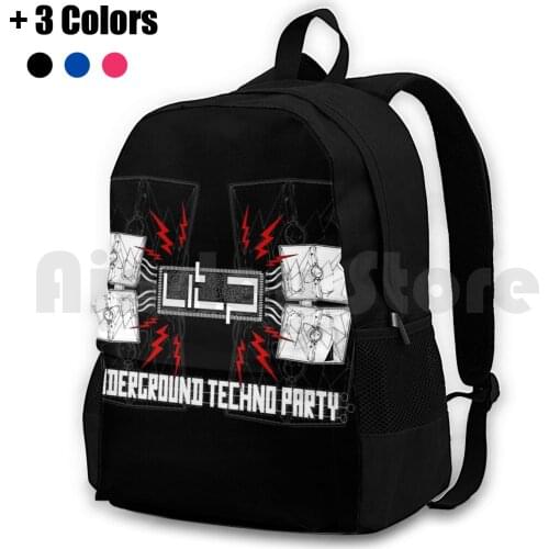 Utp Logo Fk _ One Outdoor Hiking Backpack Riding Climbing Sports Bag Utp Logo Techno Music Crew Warehouse Party Corsica