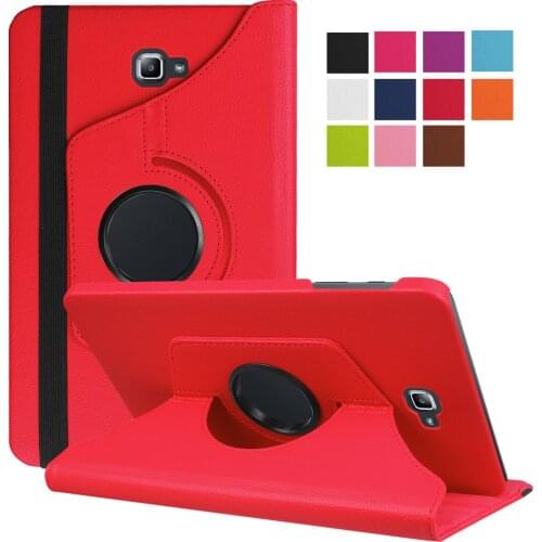 Rotating Stand Cover for Samsung Tab A 10.1 inch 2016 T580 T585 Tablet 360 Degree Pu Leather Case Flip Folio Magnet Awake Sleep