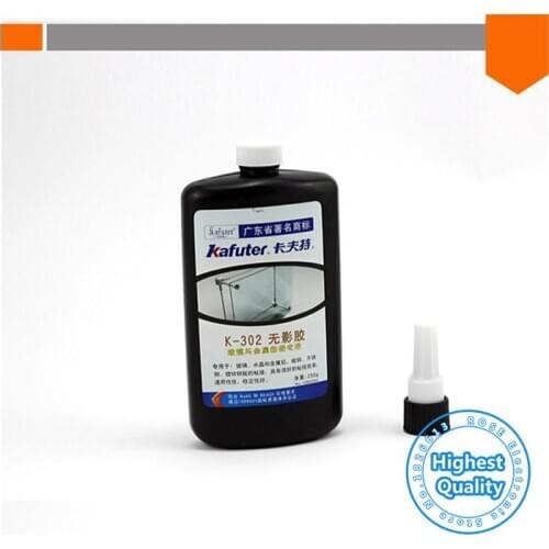 High Quality 2pcs 250g kafuter K-302 UV glue acrylic transparent adhesive UV curing adhesive