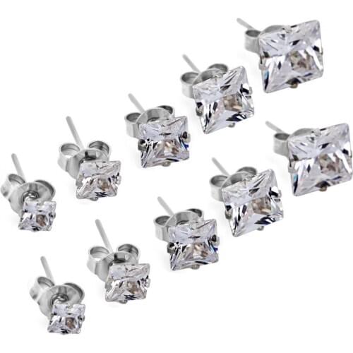 1 Pair Of Ladies Stainless Steel Earrings New Fashion Earrings Wholesale Jewelry