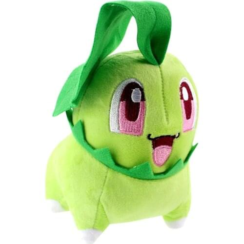 1Pcs 14cm Pokemon Chikorita Plush Toys Doll Cute Pendant Soft Stuffed for Kids Christmas Gifts