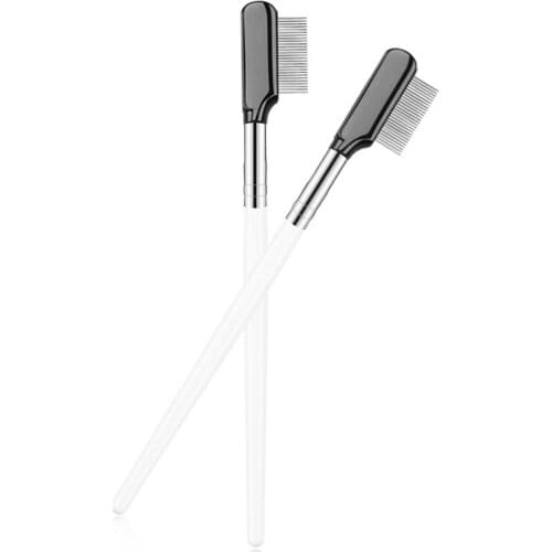1pcs Eyelash Comb Eyelash Brush Womens Eyelash Brush Extremely Fine Steel Needle Eyebrow Comb Small Steel Comb Cosmetic Tools