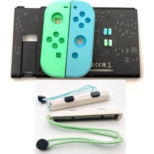 10sets Replacement Housing Shell for Nintendo Switch Animal Crossing Console/Joy-Con Wrist Strap SL SR Buttons