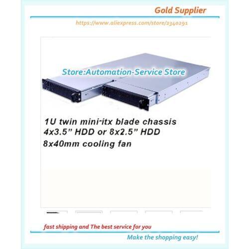 1U Mini-ITX Blade Twin System Chassis Ideal Ecnomic Solution For Cloud Computer Case New