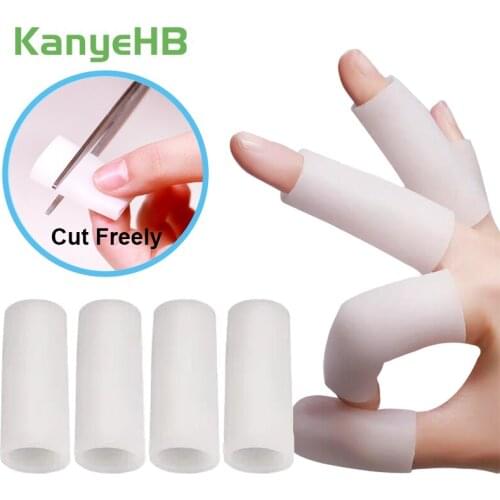 4pcs/2pairs Gel Toe Tube Finger Protector Sleeve Separator For Protect Cracked Skin Corn Blisters Callus Care Relief Tool A235