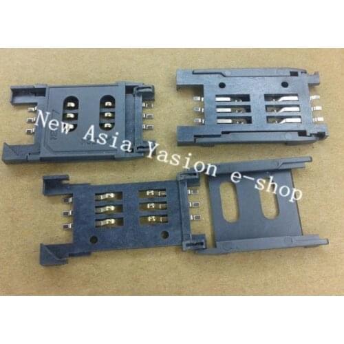 50pcs Simcard holder, SIM Card holder Holder connector for phone 6P SMT SMD 6 PIN Card Socket 6pin Slot Seats