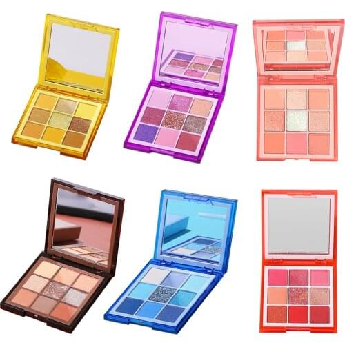 9Colors Long Lasting Bright Eye Shadow Palette Pallete Waterproof Reflective