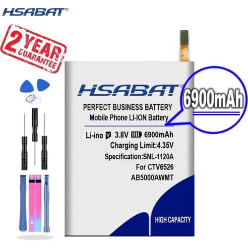 HSABAT 0 Cycle 6900mAh AB5000AWMT Battery for PHILIPS V526 V787 V377 For Xenium CTV526 High Quality Batteries