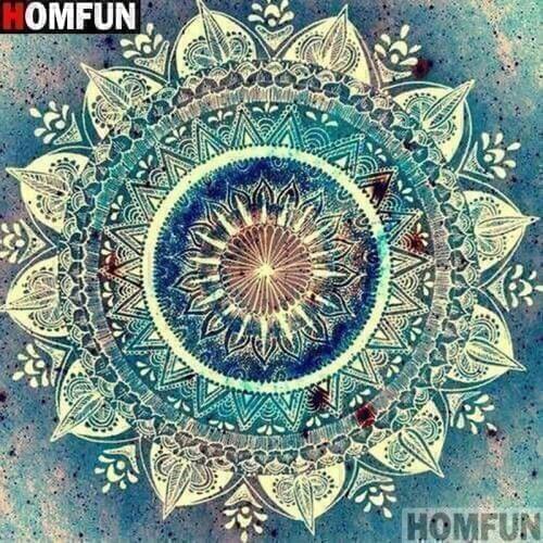 HOMFUN Full Square/Round Drill 5D DIY Diamond Painting "Religious Mandala" 3D Embroidery Cross Stitch 5D Decor Gift A13014