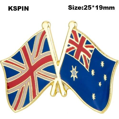 United Kingdom & Australia Friendship Flag Lapel Pin Flag badge Brooch Pins Badges