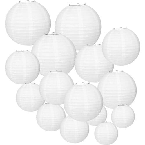 White Lanterns Paper Home Decoration Celebration Hanging Honeycomb Balls Beautiful 1Pcs Ornaments Church Festivous Wedding Gift