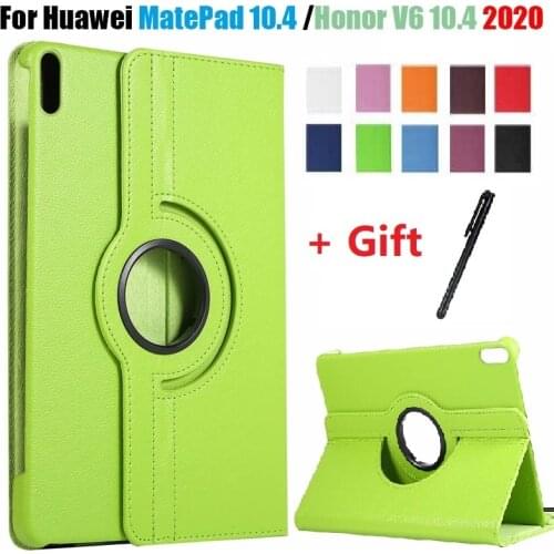 PU Leather Case for Huawei Honor V6 10.4'' Case Protective Third Folding Stand for Huawei MatePad 10.4 Case Stand funda shell