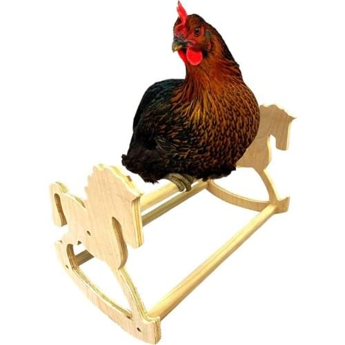 Chicken Perch Chicken Wood Stand Chicken Toy for Hens Handmade Swing Bird Perch Stand Toy for Large Bird Parrot Hens Macaw 85DA