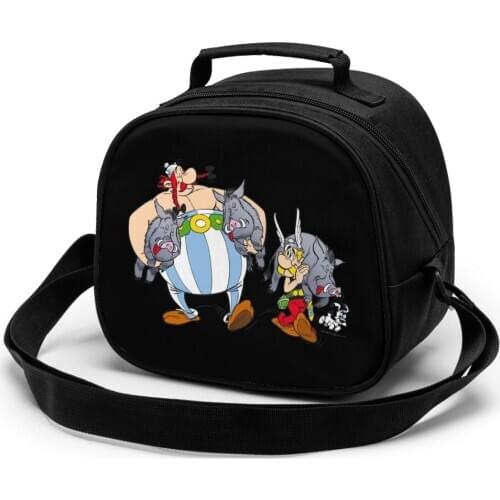 Asterix Obelix Children Lunch Bag Lunch Bag Student Portable Insulated Office Lunch Box Picnic Bags Thermal Food Tote Handbag