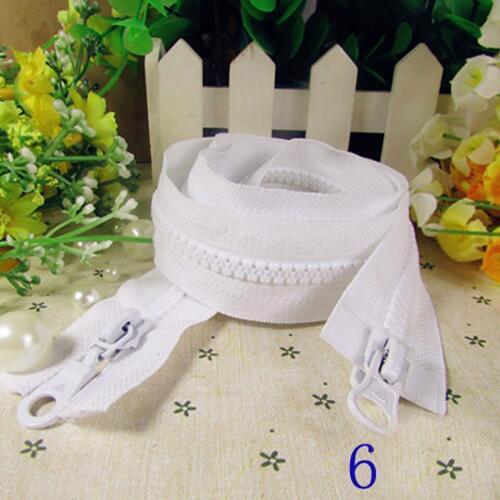 Double sliders resin #5 zipper open end 90cm for coats sleepbag 8 colors choice 5pcs lot