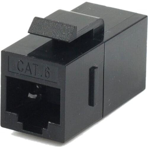 HOT-CAT6 Straight Through Module Shielded RJ45 Connector INFO Socket Ethernet Coupler Network Cable Adapter