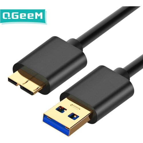 QGEEM Micro USB 3.0 Cable Type A to Micro B Cable For External Hard Drive Disk HDD Samsung S5 Note3 USB HDD Data Cable