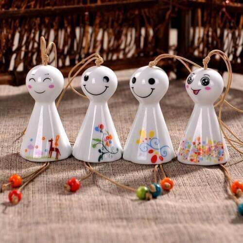 Ceramic Wind Chimes Ceramic Pendants Handmade Ornaments Sunny Dolls