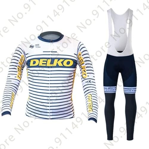 Delko 2021 Pro Team Cycling Jersey Set Men‘s Japan Summer Clothing Long Sleeve MTB Road Bicycle Wear pants Maillot Ciclismo Ropa