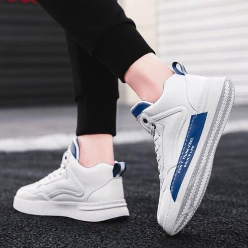 Black Sneakers High Top Shoes Leather Casual Men 2020 Man White Causal For Sport 39 S Sneakers Hightop Sports Spring Mens