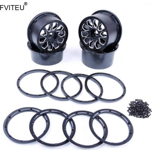 FVITEU Upgrade Metal Wheel Hub Rim Set For 1/5 HPI Baja 5B SS Rovan King Motor