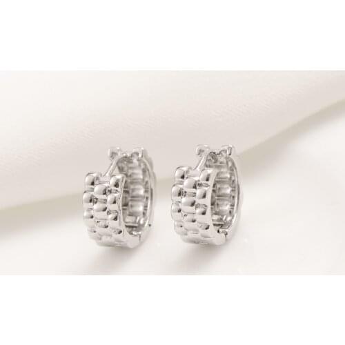 NEW PAIR OF LARGE BIG 9CT 24k Fine Solid GOLD WHITE Filled HOOP EARRINGS ROUND WIDE CIRCLE HOOPS GIFT