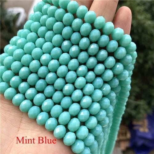 Wholesale 6x8mm-30pcs Rondelle Austria Faceted Crystal Glass Beads Wheel Beads for Jewelry Making Diy