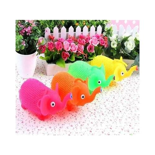 Baby Elephant Vent Hair Ball Child Gift Small Shiny Toy Decompression Ball Illuminating Animal 2021