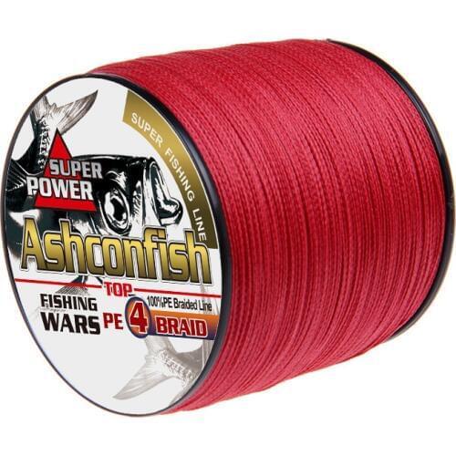 Brand new 500 meters line fishing 4 Strands Red color super sea fishing tool braided pe line Multifilament strong fishing thread
