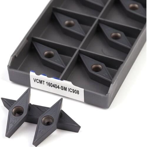 VCMT160404 VCMT160408 SM IC907 IC908 Iscar Carbide Insert Internal Turning Knife Blade CNC Lathe Metal Cutter Tools