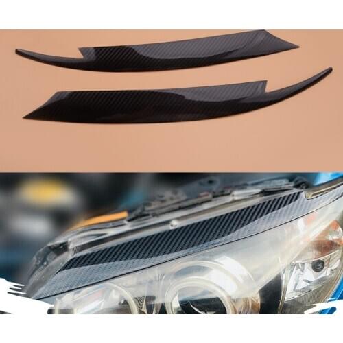 1Pair Carbon Fiber Style Headlight Eyelids Eyebrows Sticker Trim Fit For Subaru Impreza WRX STi X 10th GRB 2011 2010 2009 2008