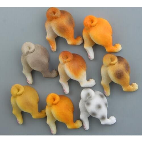 1Pc Kawaii Dog Duck Pig Creative Background Butt Miniature Model Refrigerator Magnet Action Figure Toys Kids Birthday Gift