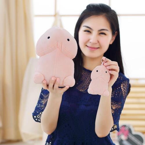 1pc 10/20cm Creative Plush Penis Toy Doll Funny Soft Stuffed Simulation Penis Key Chain Cute Sexy Kawaii Toy Gift for Girlfriend