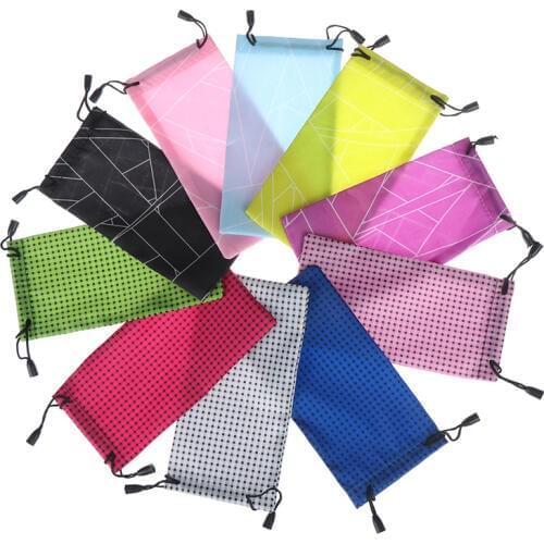 2PC Waterproof Dustproof Sunglasses Pouch Pouches Durable Soft Cloth Dust Pouch Optical Glasses Carry Bag