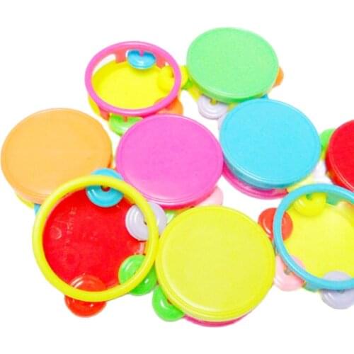 4pcs Colorful Tambourine Mix Musical Toys Boys Girls Noise Maker Birthday Party Pinata Fillers Lucky favors gift Prize novelty