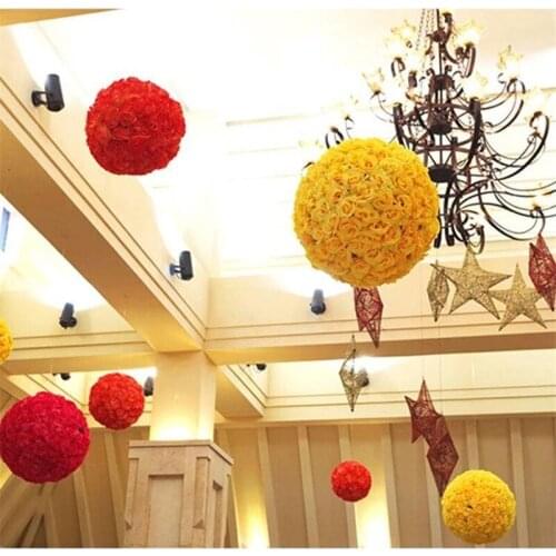 6 "15cm rayon rose flowers kiss ball multiple color wedding Christmas decoration products