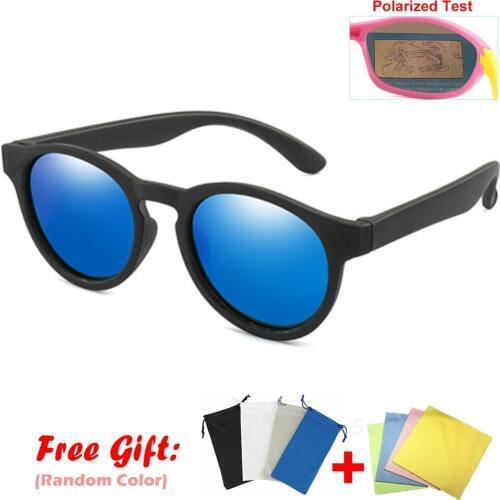 Brand Design Kids Round Polarized Sunglasses Vintage Boys Girls Coating Sun Glasses Child UV400 Sunglass Shades Gafas de sol 803