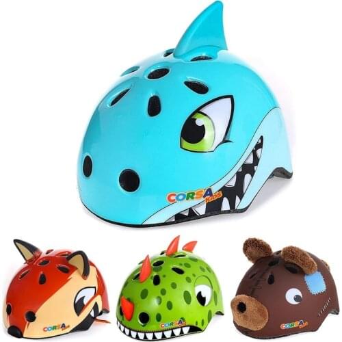 Kids Bicycle Helmets Children Bike Cycling Helmet Animal City Road Bike Headpiece For Boys Girls Outdoor Sports Riding Skating